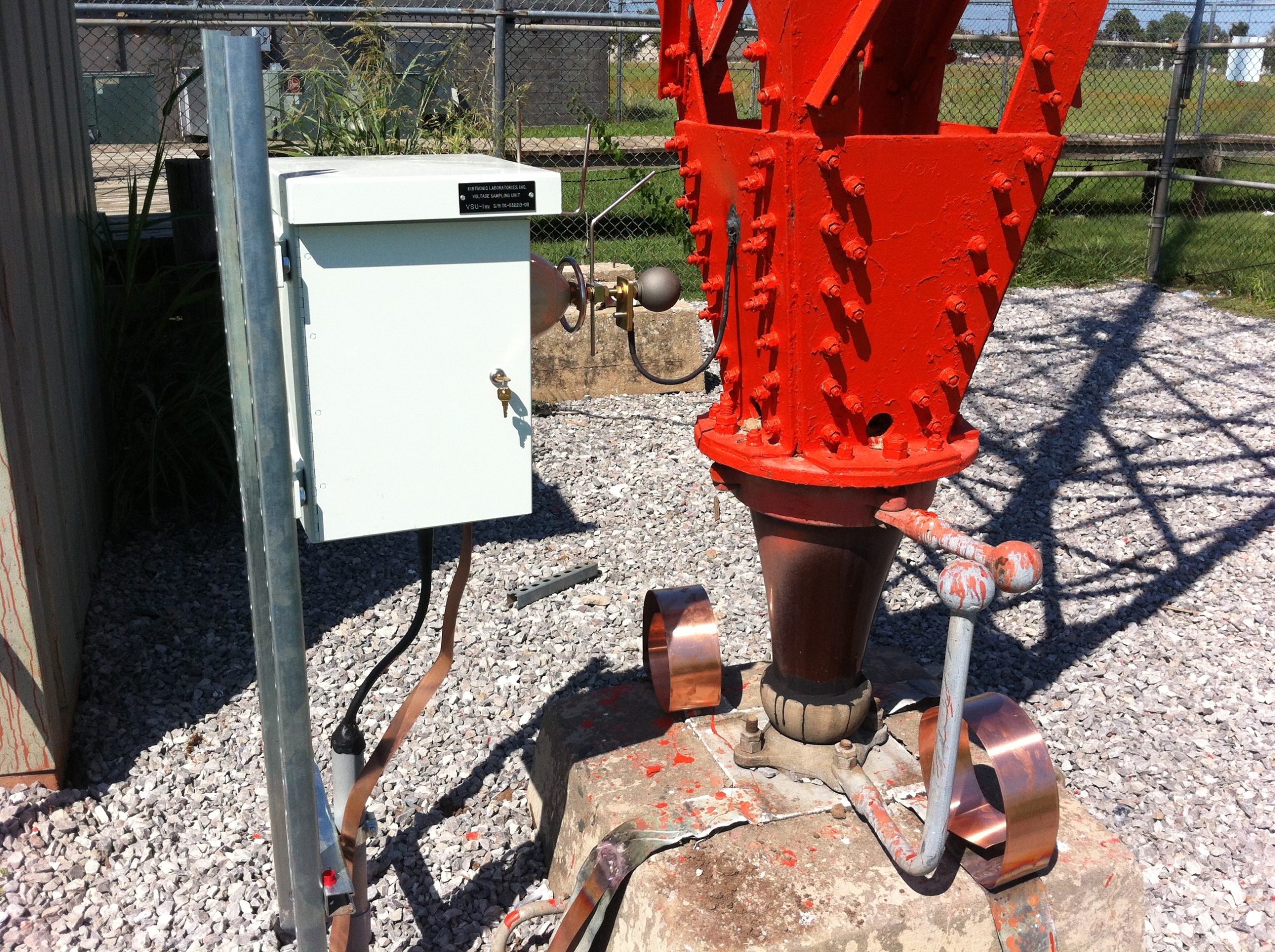 Installed Voltage Sampling Unit at KOKC Ctr Tower
