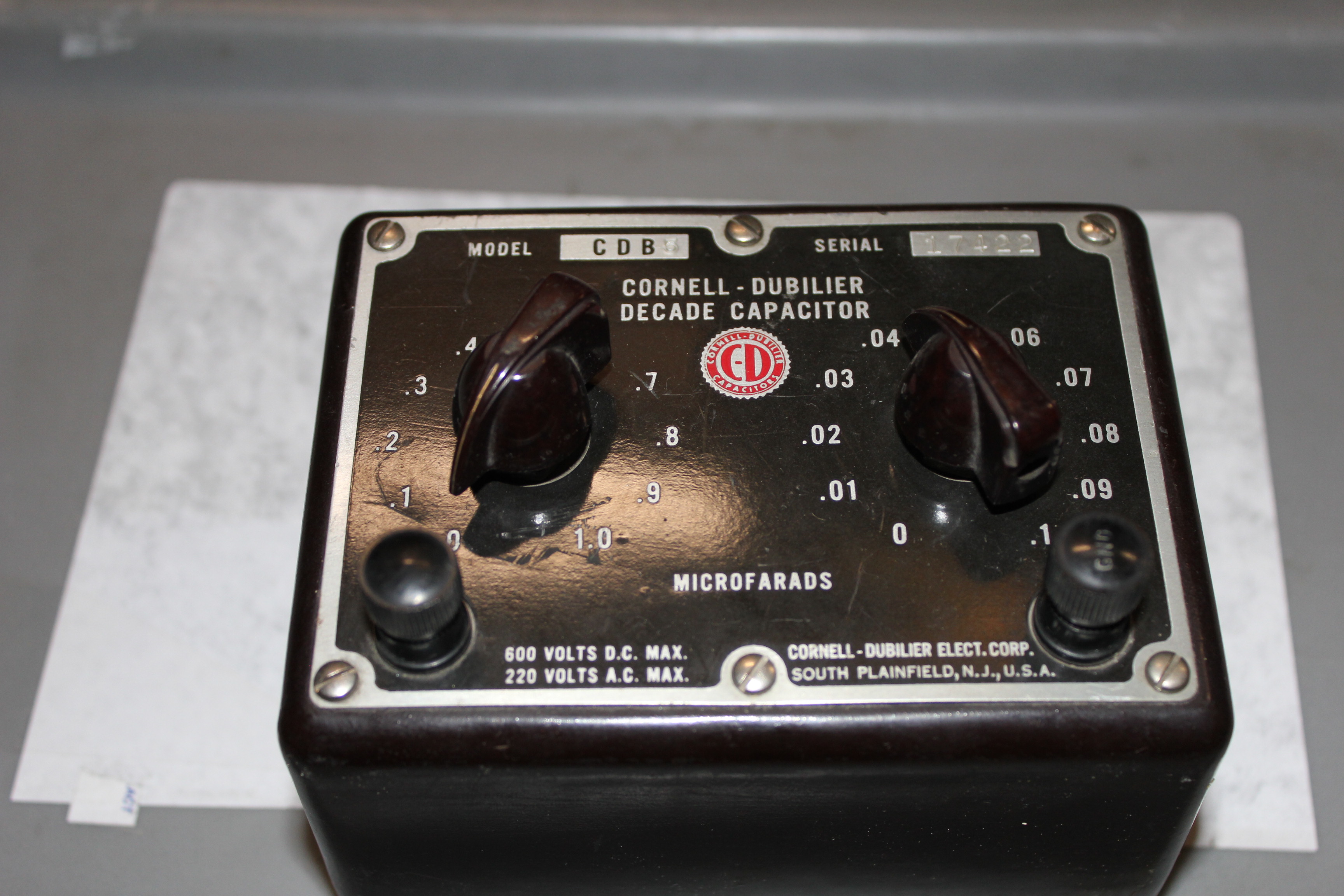 Cornell Dubilier Capacitor Decade Box Model CDB 5